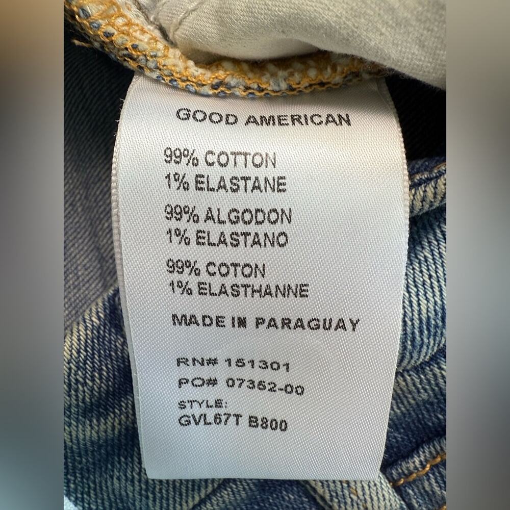 NWT Good American Good Vintage Straight Leg Ankle Jeans in Blue800 Size 2/26 - Picture 10 of 14